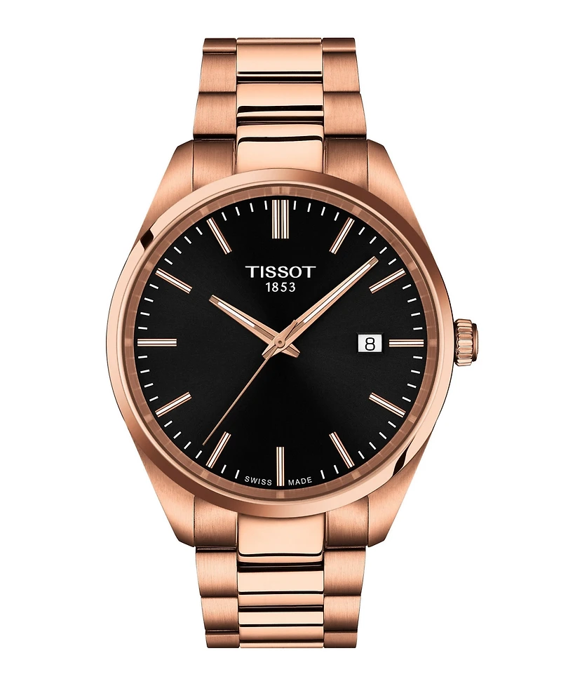 Tissot Men's Rose Gold Stainless Steel Bracelet Watch, 40mm