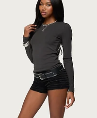 Edikted Women's Daphne Ribbed Long Sleeve T Shirt