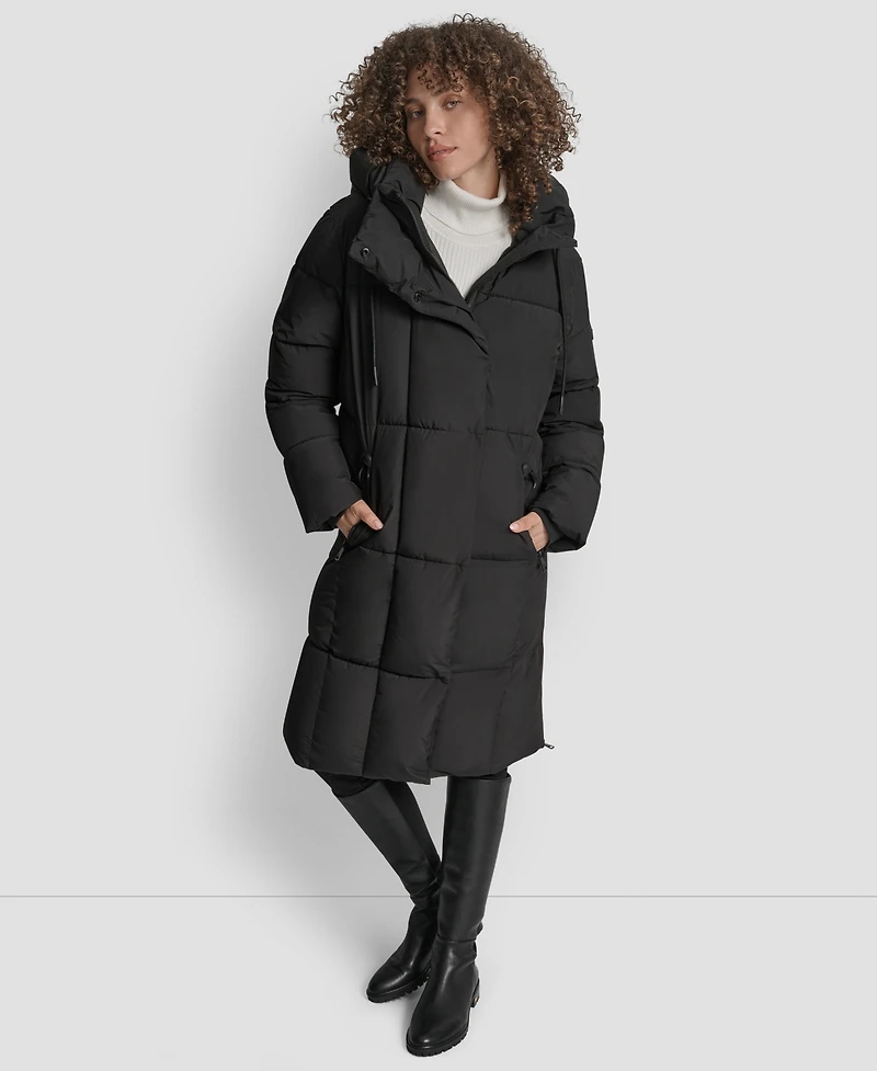 Dkny Women's Zip-Front Stand Collar Coat