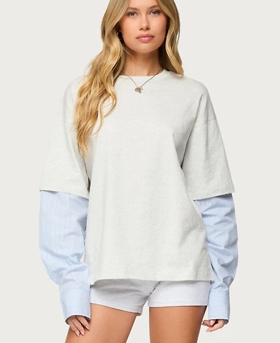 Edikted Women's Tailor Oversized Layered Top