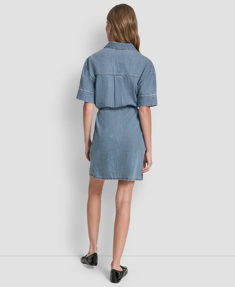 Dkny Jeans Women's Button-Front Shirt Dress