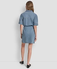Dkny Jeans Women's Button-Front Shirt Dress