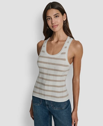 Dkny Jeans Women's Striped Sleeveless Top