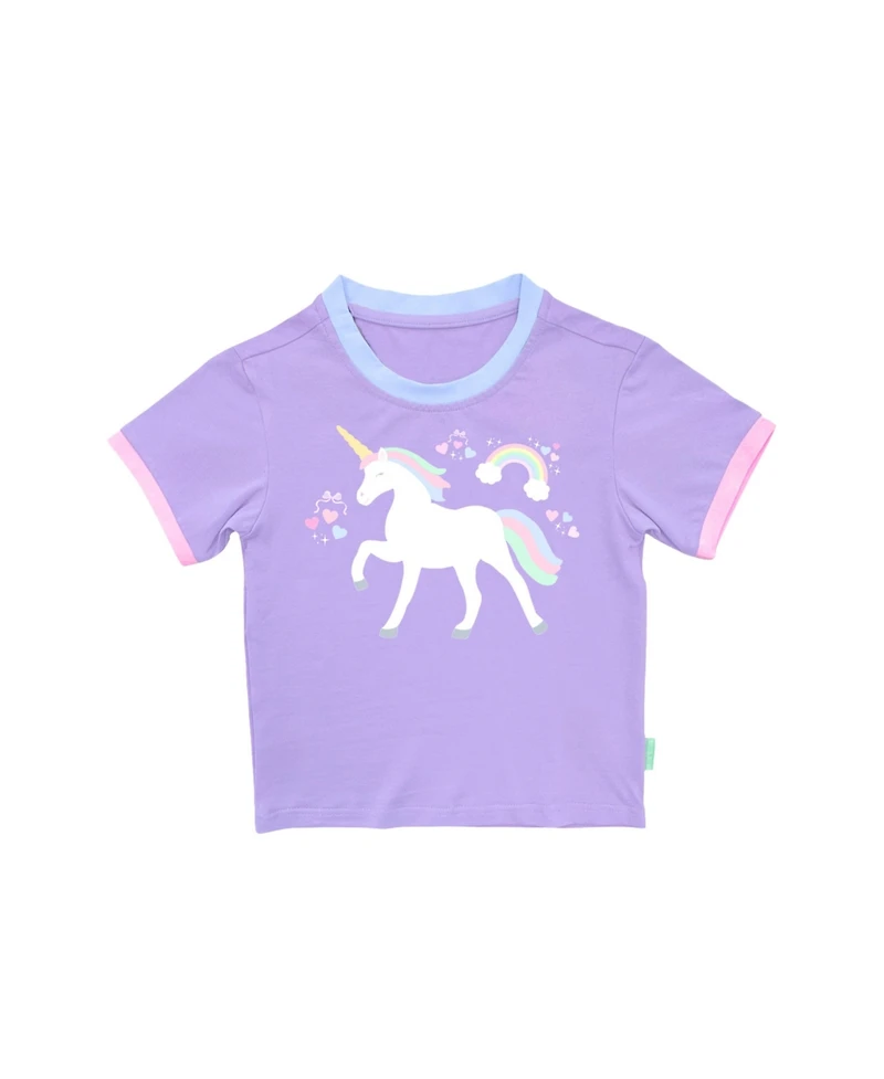 Bits & Bows Little Girls Little/Big Rainbow Unicorn T-Shirt
