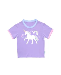 Bits & Bows Little Girls Little/Big Rainbow Unicorn T-Shirt