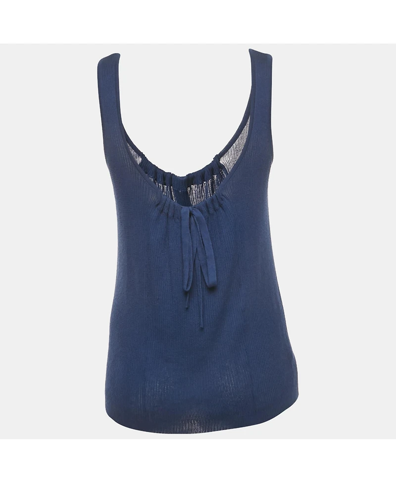 Pre-Owned Marni Women's Rib Knit Tie-Up Detail Tank Top