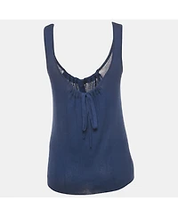Pre-Owned Marni Women's Rib Knit Tie-Up Detail Tank Top