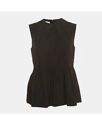 Pre-Owned Marni Women's Black Cotton Sleeveless Peplum Top