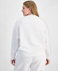 And Now This Trendy Plus Whipstitch Long-Sleeve Sweatshirt, Macy's Exclusive