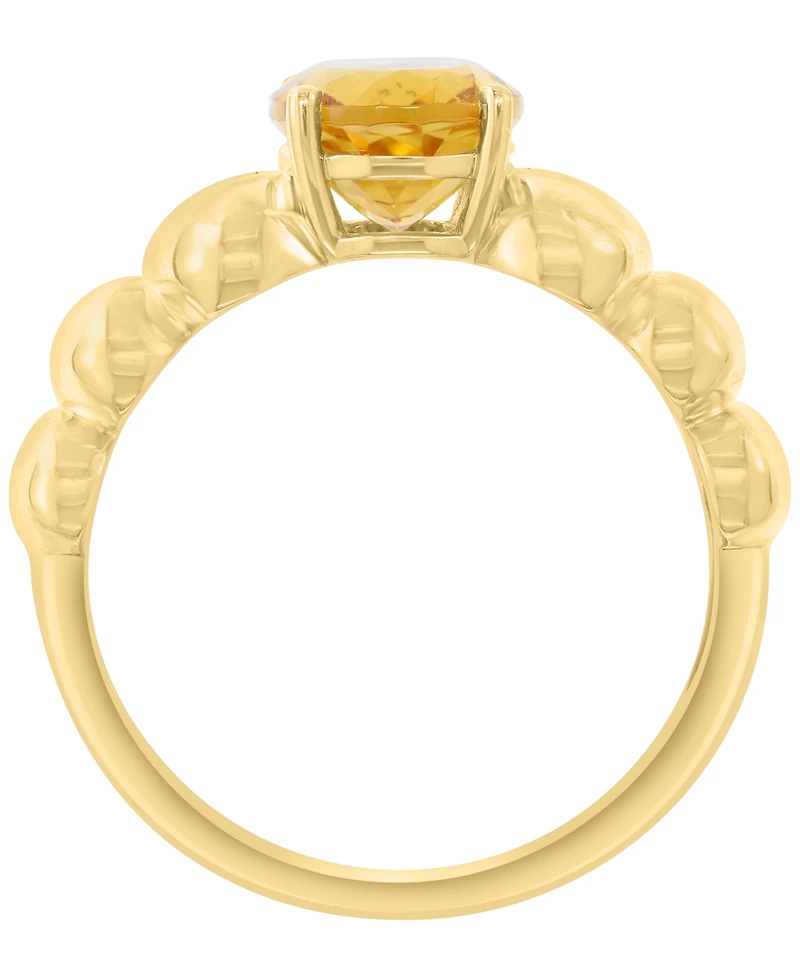 Effy Collection Citrine Ring (1-1/2 ct. t.w.) in 14k Yellow Gold Over Silver