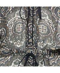 Pre-Owned Chloe Women's Multicolor Paisley Printed Chiffon Drawstring Blouse