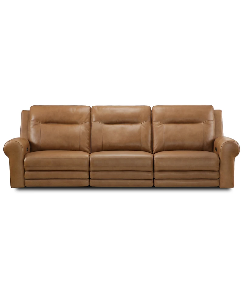Furniture -Pc. Alexandre Leather Sofa with Power Motion Recliners