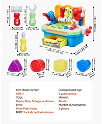 Sugift Bamboo Build Run Toy with Marbles for Kids Over 4