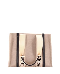 Pre-Owned Chloe Medium Woody Tote Canvas with Leather