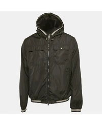 Pre-Owned Moncler Men's Black Nylon Hooded Zip-Up Jean-Claude Jacket