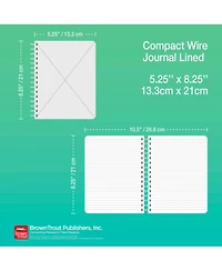 BrownTrout Hummingbirds | 5.25 x 8.25 Inch Compact Wire Journal | Non-Dated | Foil Stamped Cover.