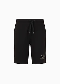 A|X Armani Exchange Men's Metallic Logo-Print 9" Drawstring Shorts