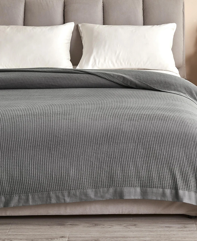 Linery & Co. Lightweight Waffle Weave Summer Bedding Cotton Throw Blanket
