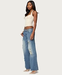 Edikted Women's Abigail Ruched Halter Corset