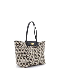 Pre-Owned Salvatore Ferragamo Medium Gancini Travel Tote Gancini Jacquard