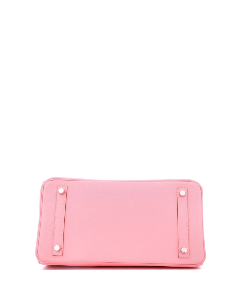 Pre-Owned Hermes Birkin 30 Handbag Pink Epsom with Palladium Hardware