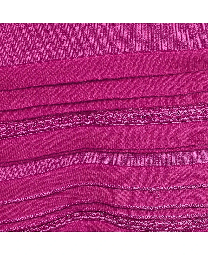 Pre-Owned Roberto Cavalli Women's Pink Pointelle Knit Dolman Sleeve Mini Dress