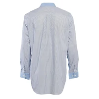 Pre-Owned Zadig & Voltaire Men's Blue Stripe Cotton Button Front Shirt