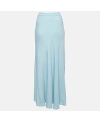 Pre-Owned Moschino Women's Cheap And Chic Blue Chiffon Maxi Skirt