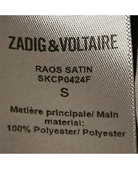 Pre-Owned Zadig & Voltaire Women's Grey Satin Belted Raos Maxi Dress