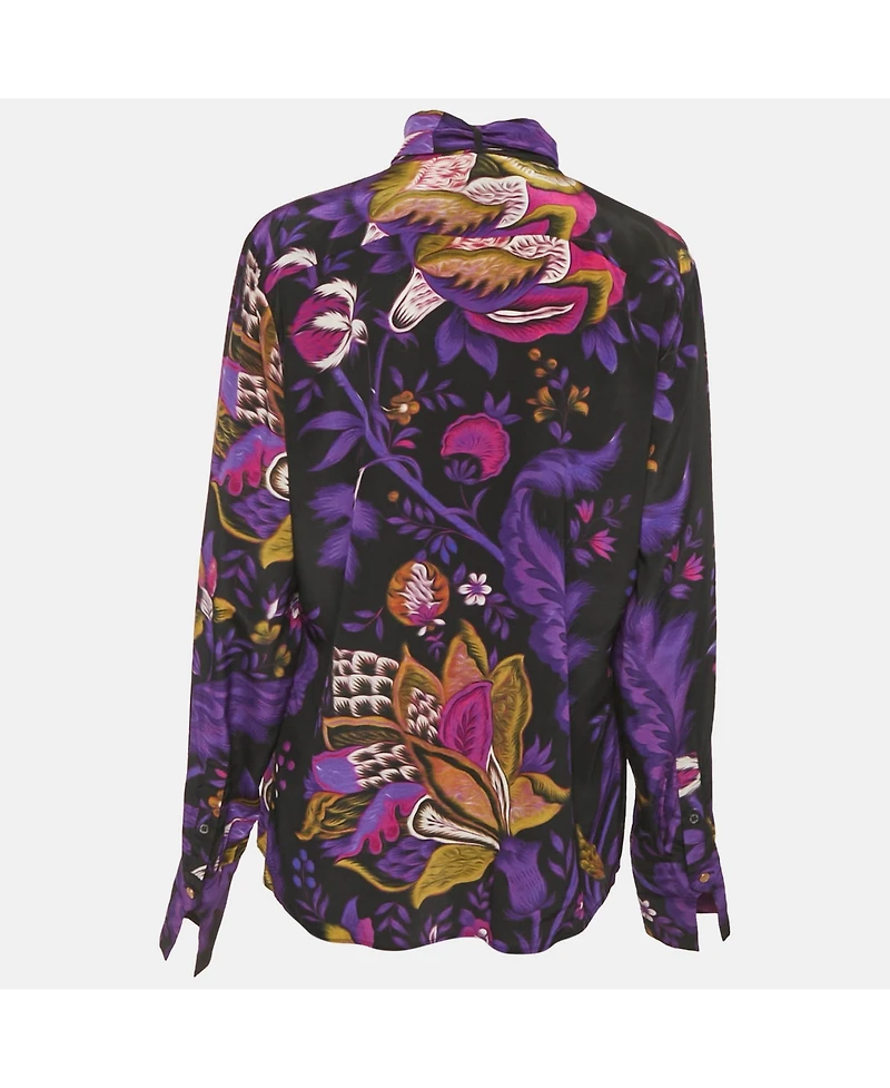 Pre-Owned Roberto Cavalli Women's Beige Cotton And Modal Faux Feather Detail T-Shirt