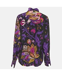 Pre-Owned Roberto Cavalli Women's Beige Cotton And Modal Faux Feather Detail T-Shirt