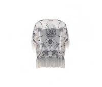 Pre-Owned Roberto Cavalli Women's Chiffon Botanical Print Top