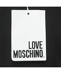 Pre-Owned Love Moschino Women's Logo Print Cotton Short Sleeve Slim Fit T-Shirt