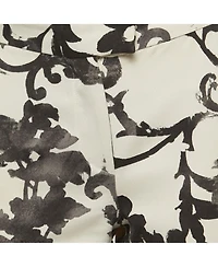 Pre-Owned Moschino Women's Floral Print Crepe Trousers