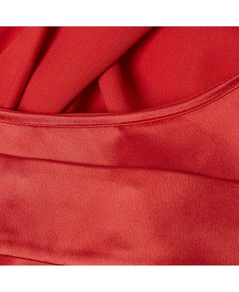 Pre-Owned Zadig & Voltaire Women's Red Crepe Cut-Out Sleeveless Mini Dress
