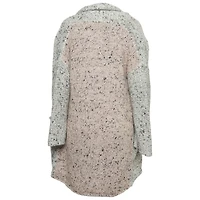 Pre-Owned Zadig & Voltaire Women's Grey/pink Rib Knit Open Cardigan
