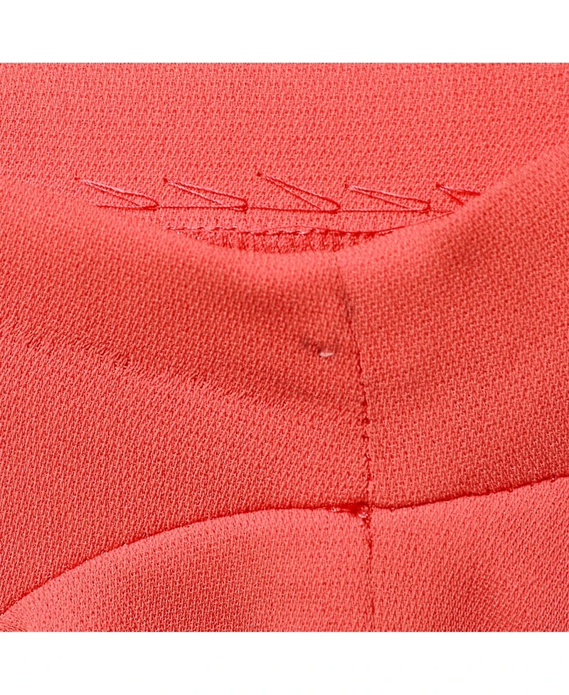 Pre-Owned Moschino Women's Cheap and Chic Red Chiffon Shift Dress with Corsage Rose Detail
