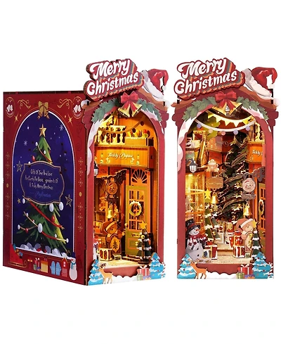 Robotime 3D Puzzles Diy Miniature Dolls House Kit Wooden Puzzle Booknook Bookshelf Decoration Holiday Gifts