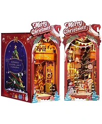 Robotime 3D Puzzles Diy Miniature Dolls House Kit Wooden Puzzle Booknook Bookshelf Decoration Holiday Gifts