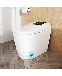 Casainc Smart One-Piece Bathroom Fixture With Heated Seat, Auto Flush, Wash, Dryer And Deodorizer