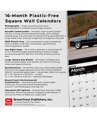 BrownTrout Chevy Super Sport Official | 2026 12 x 24 Inch (Hanging) Monthly Square Wall Calendar