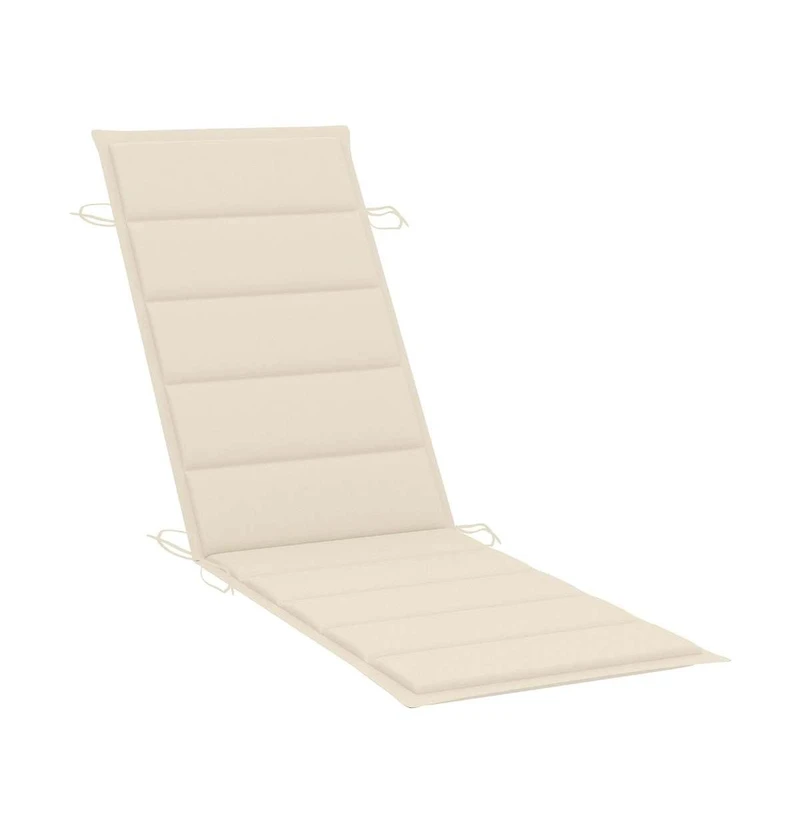 vidaXL Sun Lounger Natural Wood Solid Acacia wood, Fabric (100% polyester)