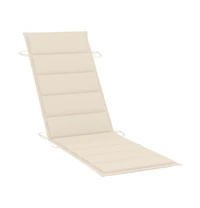vidaXL Sun Lounger Natural Wood Solid Acacia wood, Fabric (100% polyester)