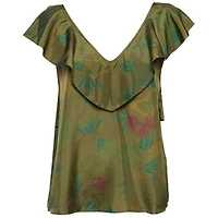 Pre-Owned Zadig & Voltaire Women's Brown Tink Leopard Print Satin Blouse