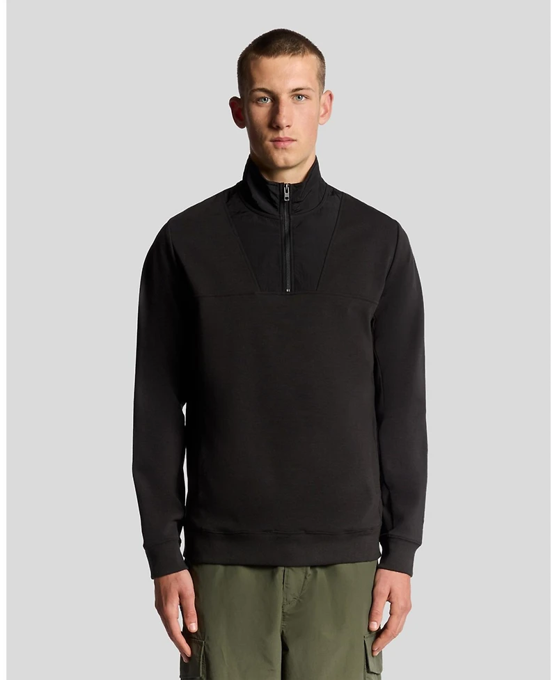 Lyle & Scott Men's Panelled Hybrid Quarter Zip Sweatshirt