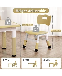 Gaomon Kids Table and 4 Chairs Set for Toddlers 5-Piece Childrens Table and Chair Set Boy & Girl Gift for Classrooms/Daycares/Home