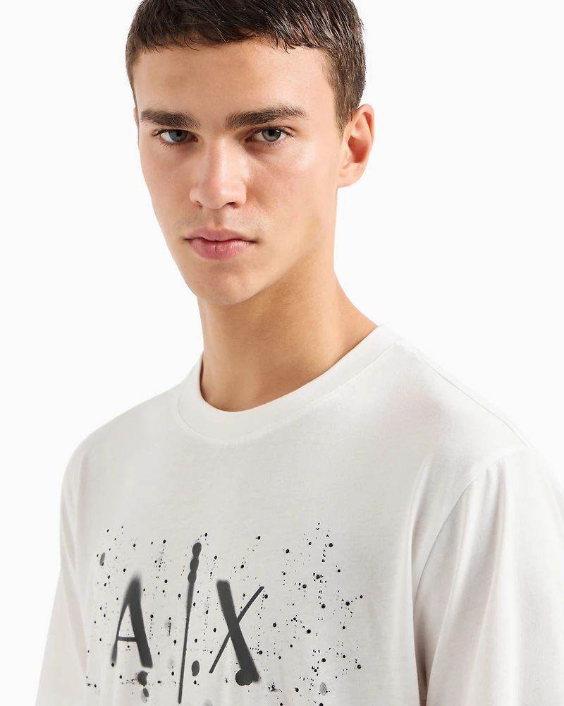 A|X Armani Exchange Men's Splatter Graphic Logo T-Shirt