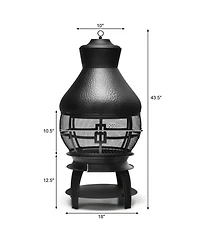 Boyel Living Patio Wood Burning Chimneys Fireplace Outdoor Heaters
