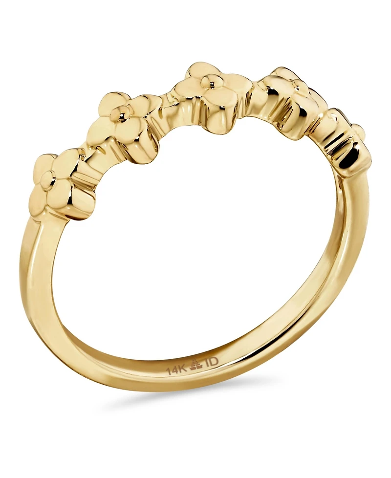 Devata 14K Gold Clover Ring
