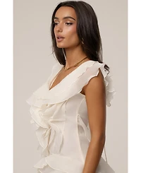 Jluxlabel Women's Dove Chiffon Mini Dress.